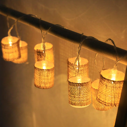 Linne Lantern String Lights | Veska Linnedekorlampa