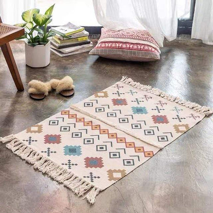 Linnedekor med fransar (6 designer) | Veska 60x90cm 1