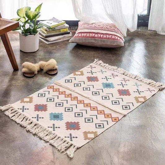 Linnedekor med fransar (6 designer) | Veska 60x90cm 1