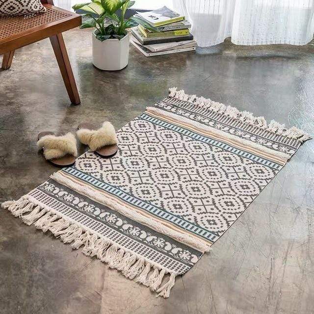 Linnedekor med fransar (6 designer) | Veska 60x90cm 4