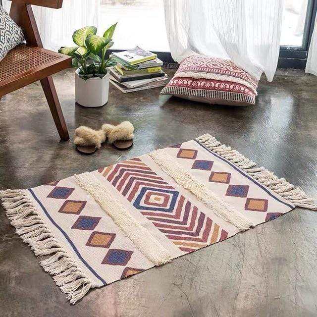 Linnedekor med fransar (6 designer) | Veska 60x90cm 5
