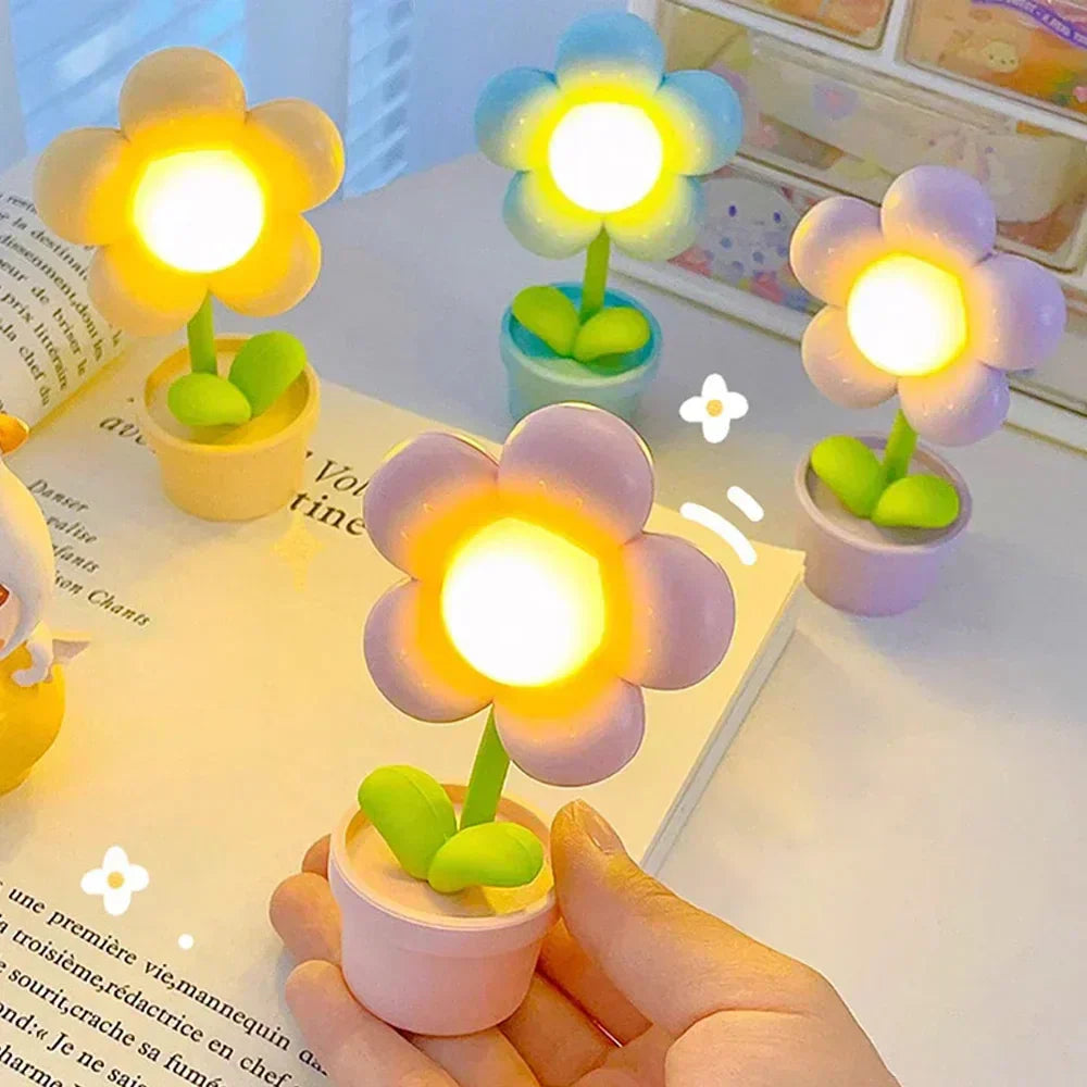 Liten Blomma Avkopplande Bordslampa - BlossomGlow | Veska
