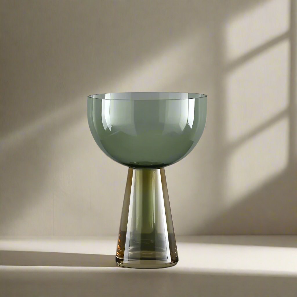 Liten Glas Hydroponisk Vas | Veska Grön