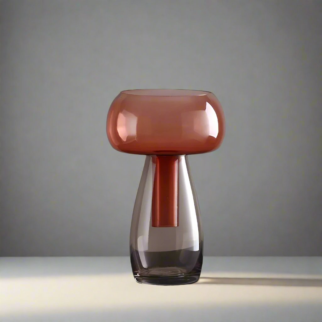 Liten Glas Hydroponisk Vas | Veska Rot