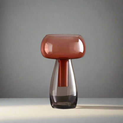 Liten Glas Hydroponisk Vas | Veska Rot