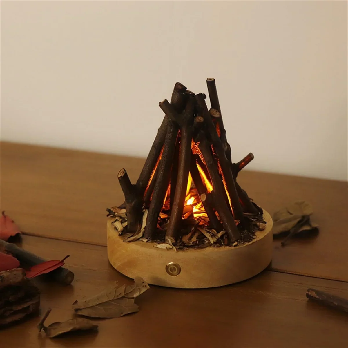 Liten lägereld nattbordslampa | Veska