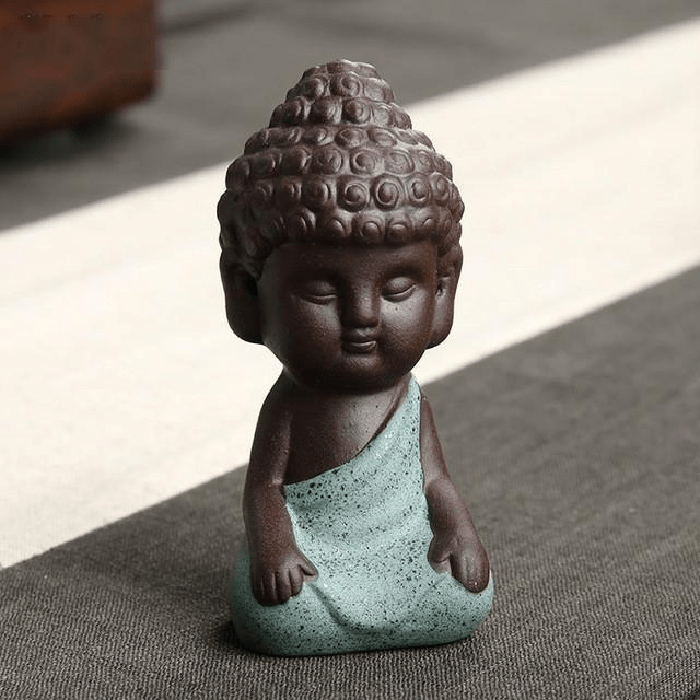 Little Buddha Meditationsstaty | Veska Blå