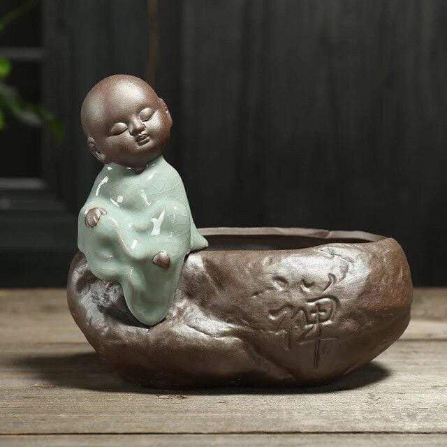 Little Monk Keramisk Blomkruka | Veska 10 Med hål