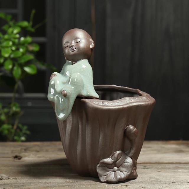 Little Monk Keramisk Blomkruka | Veska 11 Utan hål