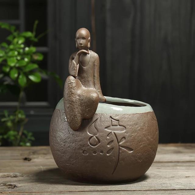 Little Monk Keramisk Blomkruka | Veska 14 Utan hål