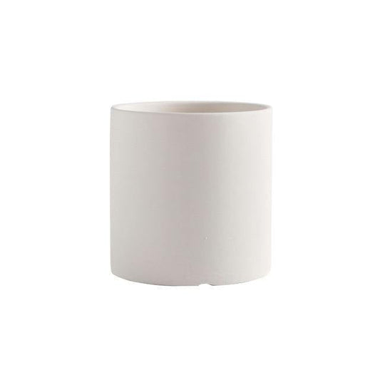 Livlig traditionell rund keramik kruka planterare | Veska Beige 8cm Ingen bricka