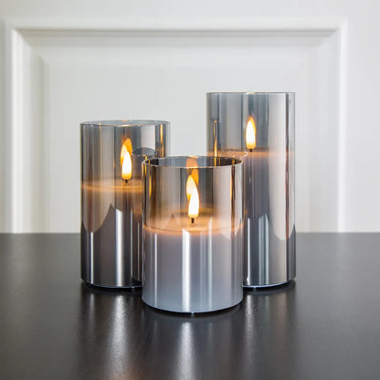 Ljuslykta Glas Bordslamp Set | Veska