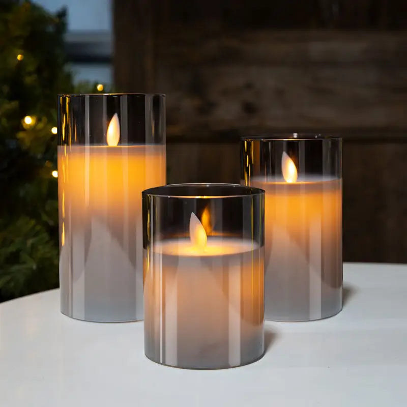 Ljuslykta Glas Bordslamp Set | Veska
