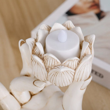 Lotus Buddha Hand Ljusstake | Veska