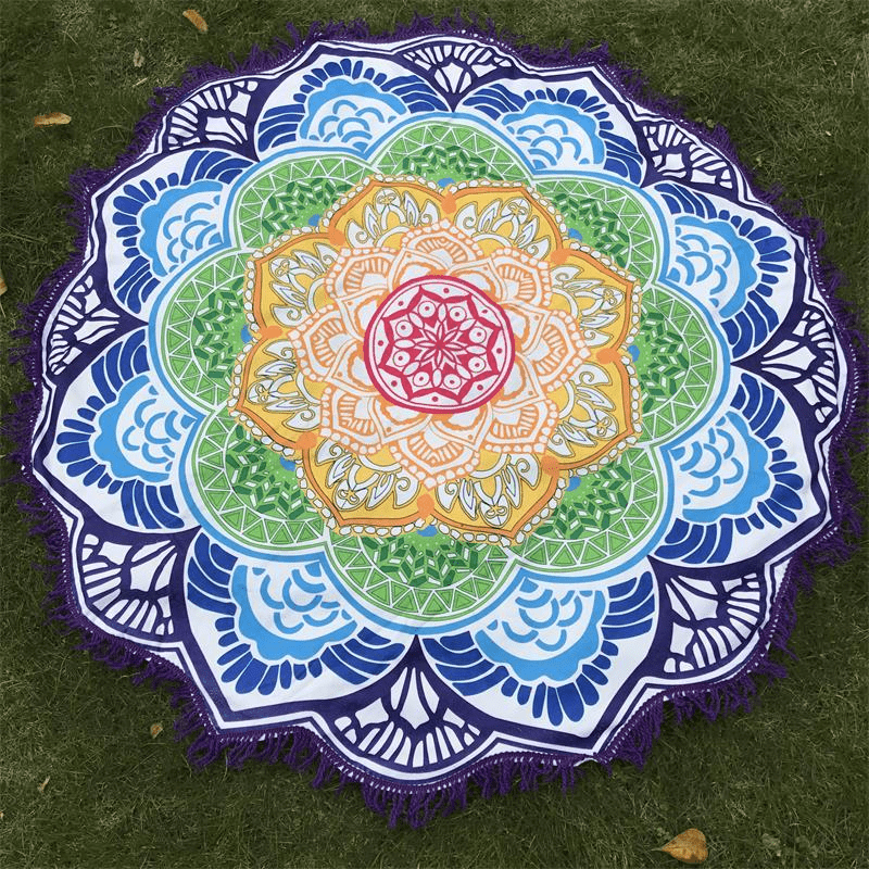 Lotus Mandala Rund Mat | Veska