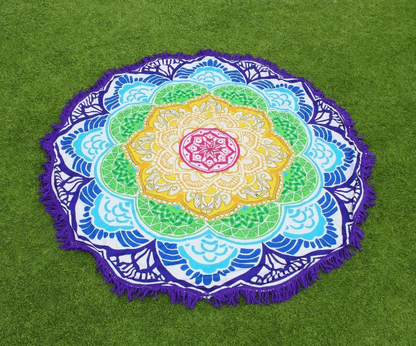 Lotus Mandala Rund Mat | Veska