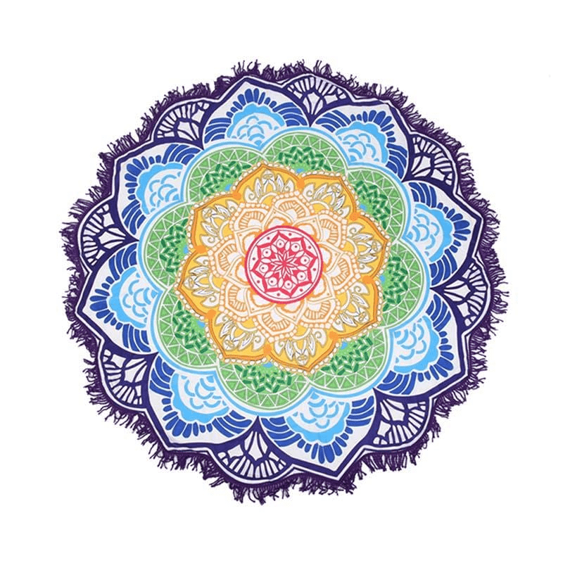 Lotus Mandala Rund Mat | Veska
