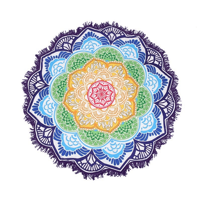 Lotus Mandala Rund Mat | Veska