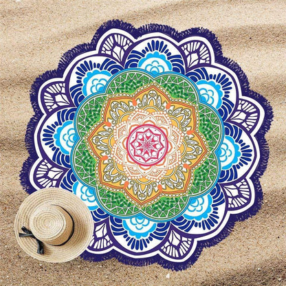 Lotus Mandala Rund Mat | Veska