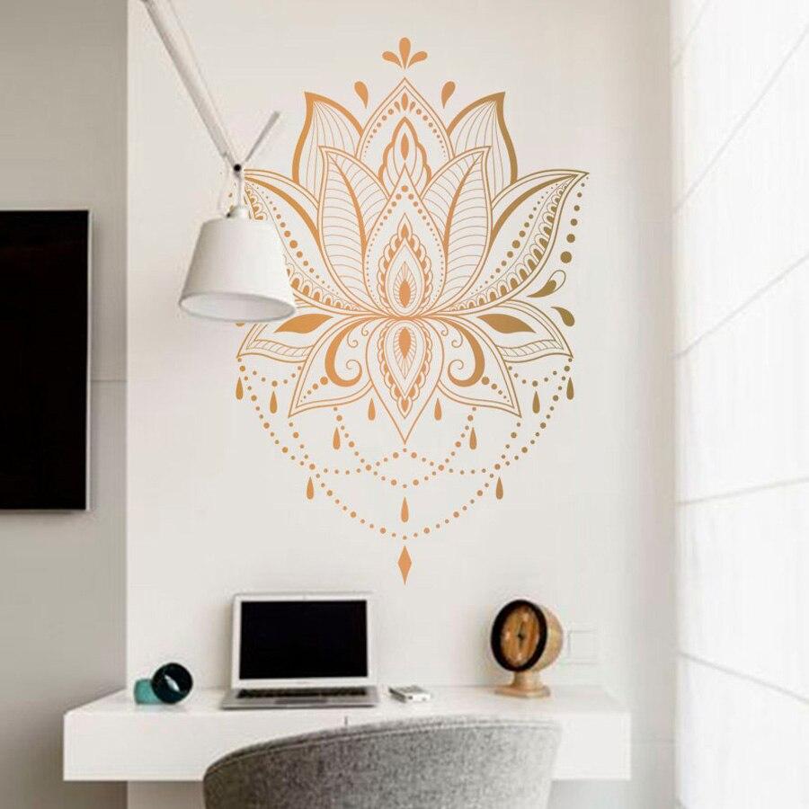 Lotus Mandala Väggdekal | Veska Guld