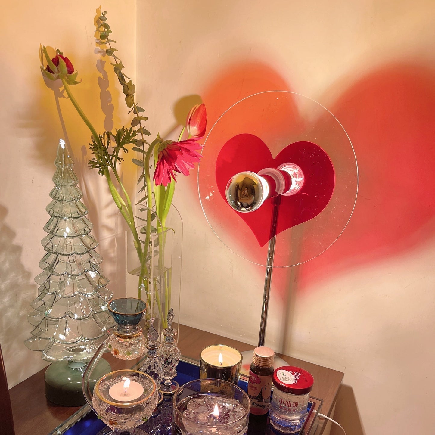 LoveGlow – Elegant Bordslampa med Uppladdningsbart LED | Veska
