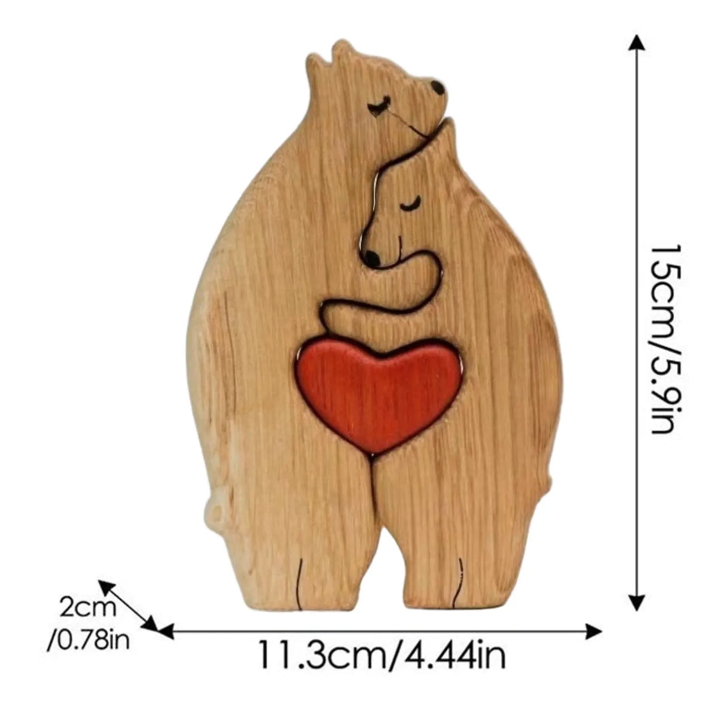 Loving Bears Sammanlänkade Pusseldekor | Veska 2 björnar