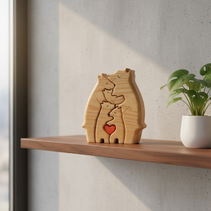 Loving Bears Sammanlänkade Pusseldekor | Veska
