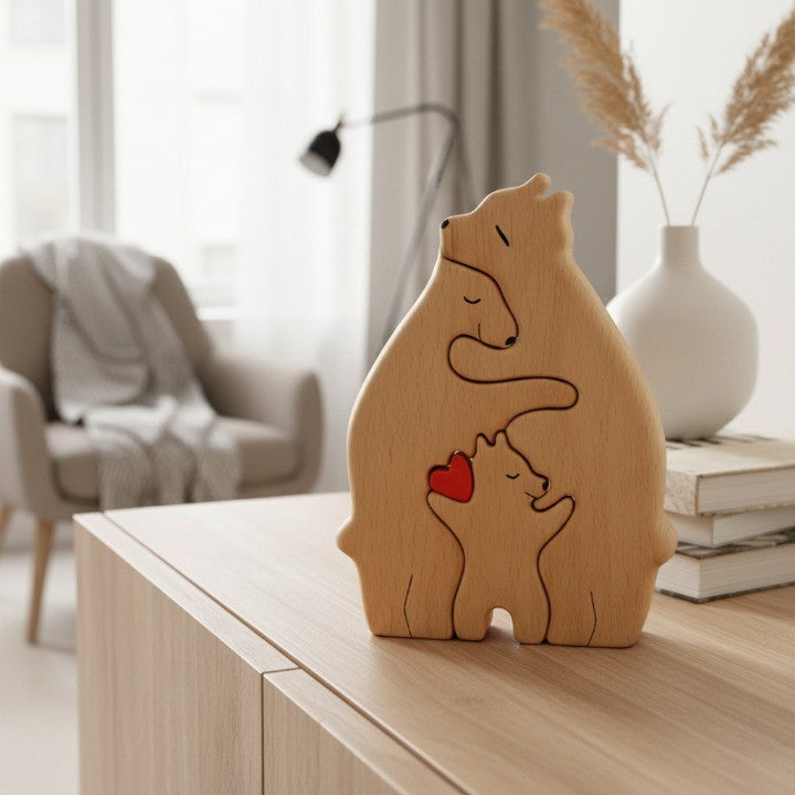 Loving Bears Sammanlänkade Pusseldekor | Veska