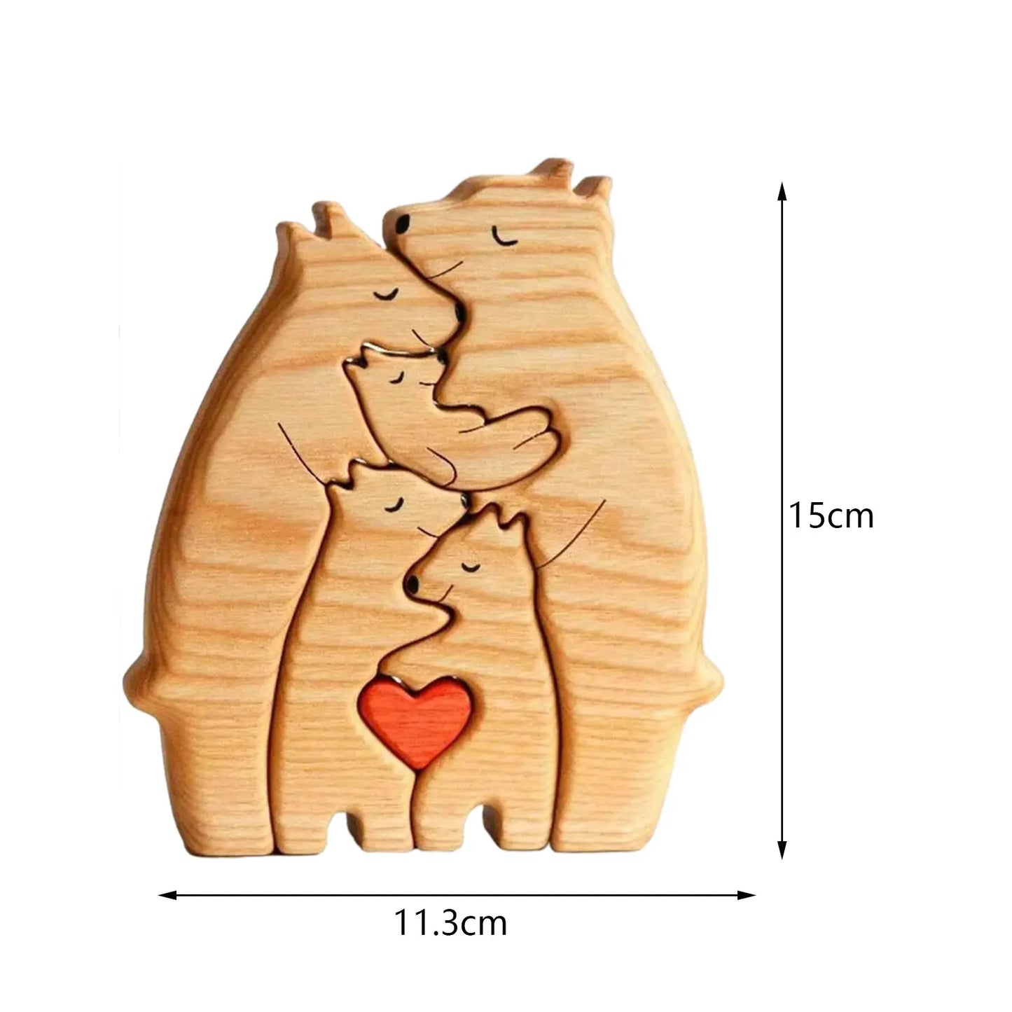 Loving Bears Sammanlänkade Pusseldekor | Veska 5 björnar