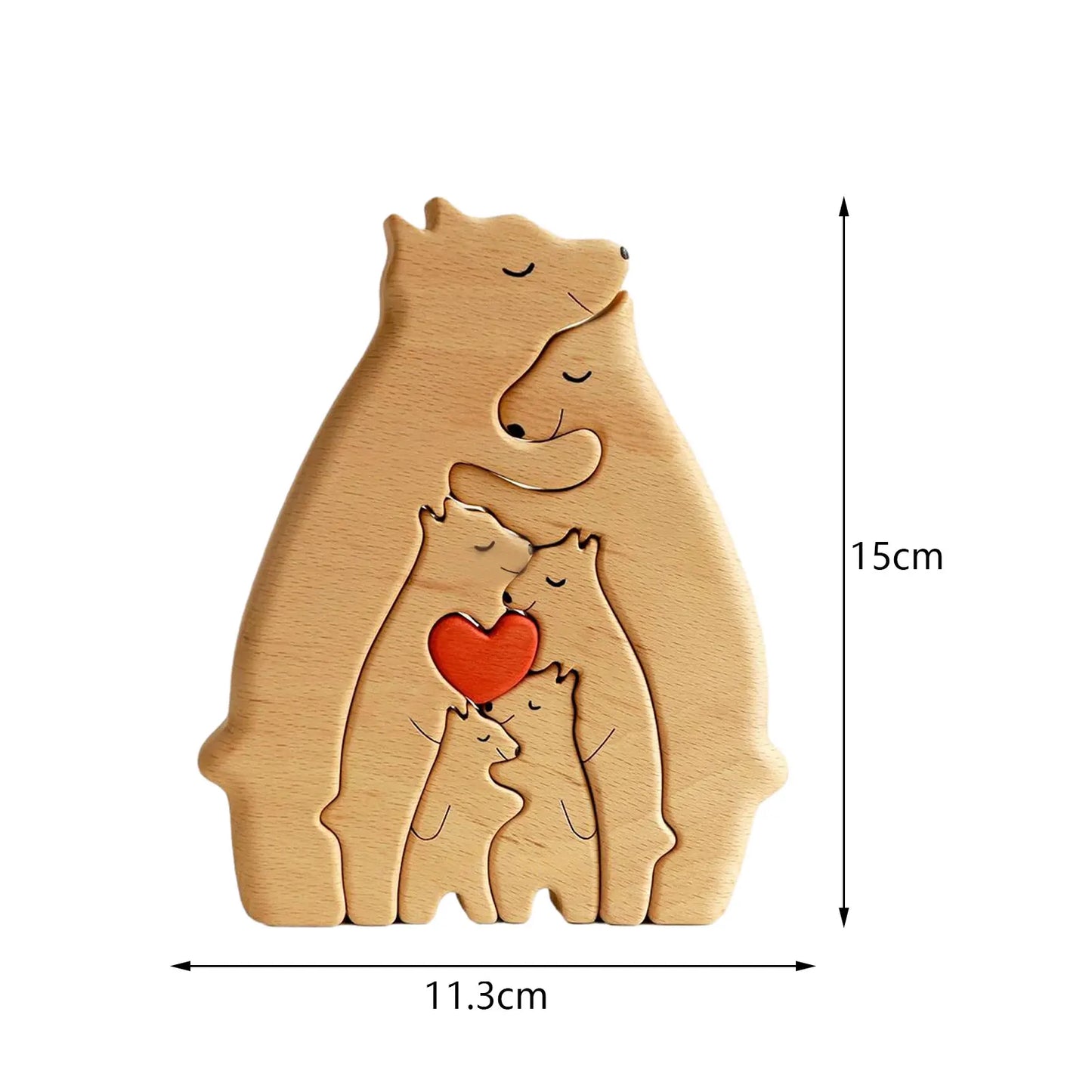 Loving Bears Sammanlänkade Pusseldekor | Veska 6 björnar