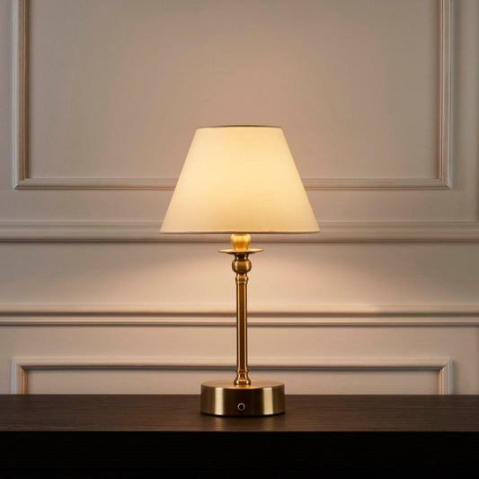 Lucille Ornate LED Laddningsbar Trådlös Lampa - Mässing | Veska