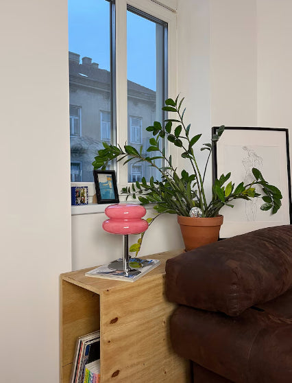 LueurRose – Retro Bordslampa med Dimbar LED och USB | Veska