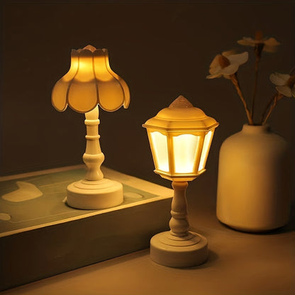 LumiDeco - Retro LED Mini Bordslampa för Hem Veska
