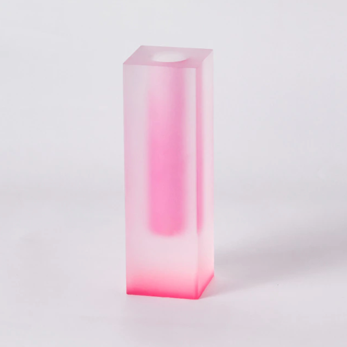 LumiForm Prisma Akryl Vaso & Organizer med Modern Design | Veska Fuchsia Pink Matt Kort