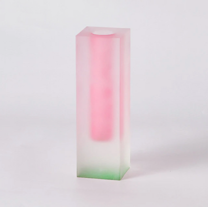 LumiForm Prisma Akryl Vaso & Organizer med Modern Design | Veska Rosa Lime Matt Kort