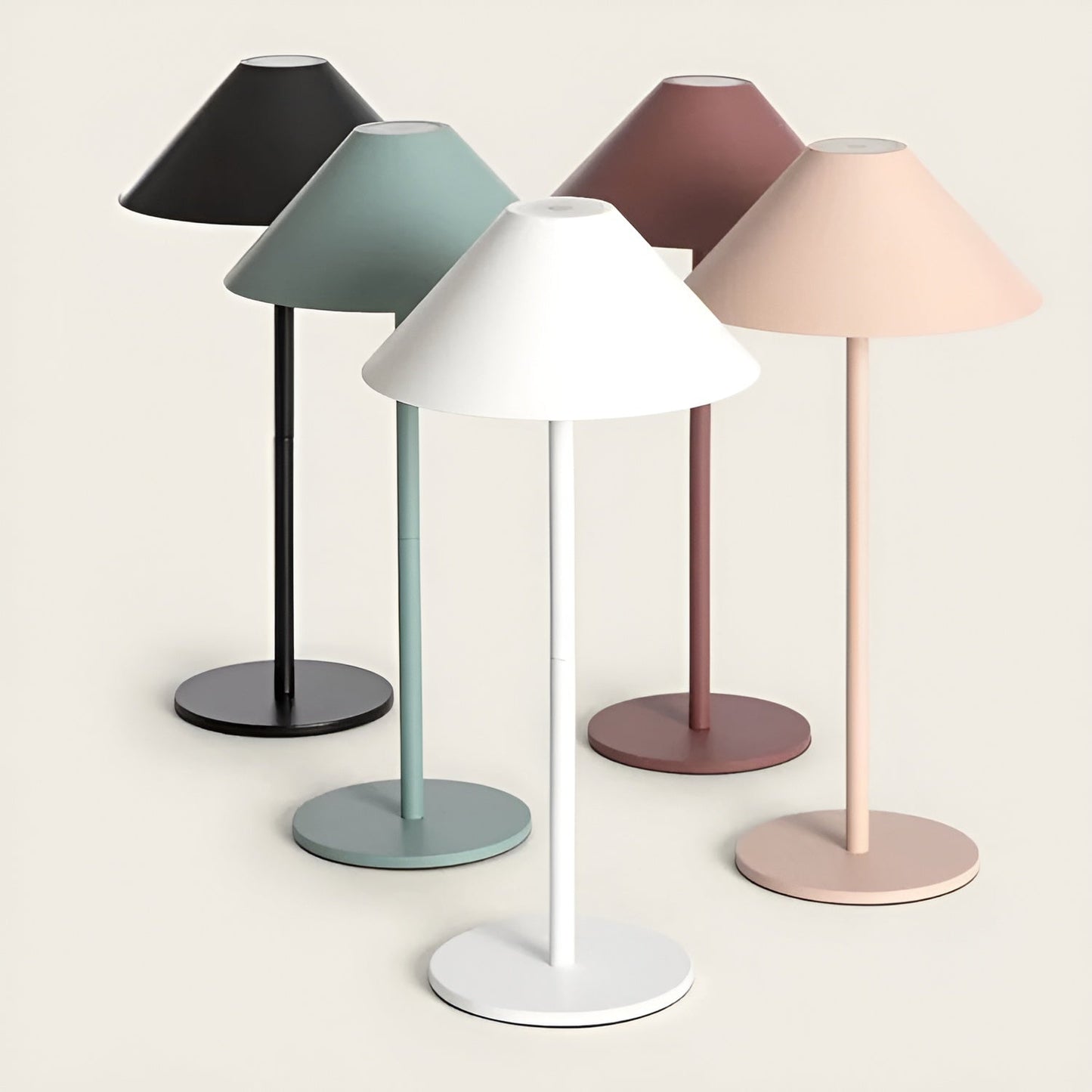 LumiLuxe - Dimbar Nordisk Kon LED Bordslampa med Touchkontroll | Veska
