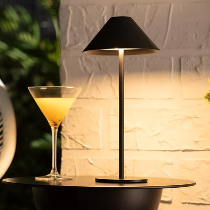 LumiLuxe - Dimbar Nordisk Kon LED Bordslampa med Touchkontroll | Veska Svart