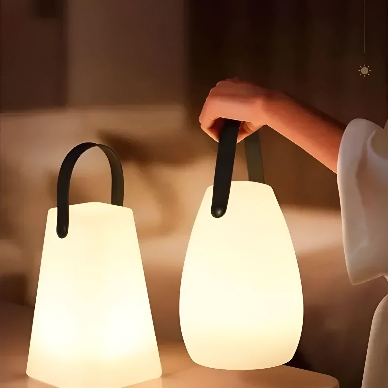 LuminaFusion Lampa – Bärbar Vattentät Sladdlös Bordslampa med Fjärrkontroll | Veska