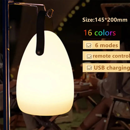 LuminaFusion Lampa – Bärbar Vattentät Sladdlös Bordslampa med Fjärrkontroll | Veska A