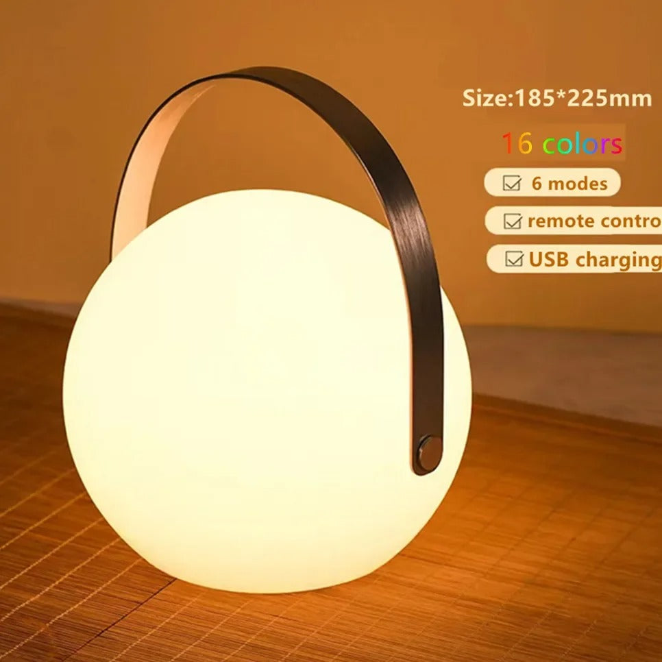 LuminaFusion Lampa – Bärbar Vattentät Sladdlös Bordslampa med Fjärrkontroll | Veska B