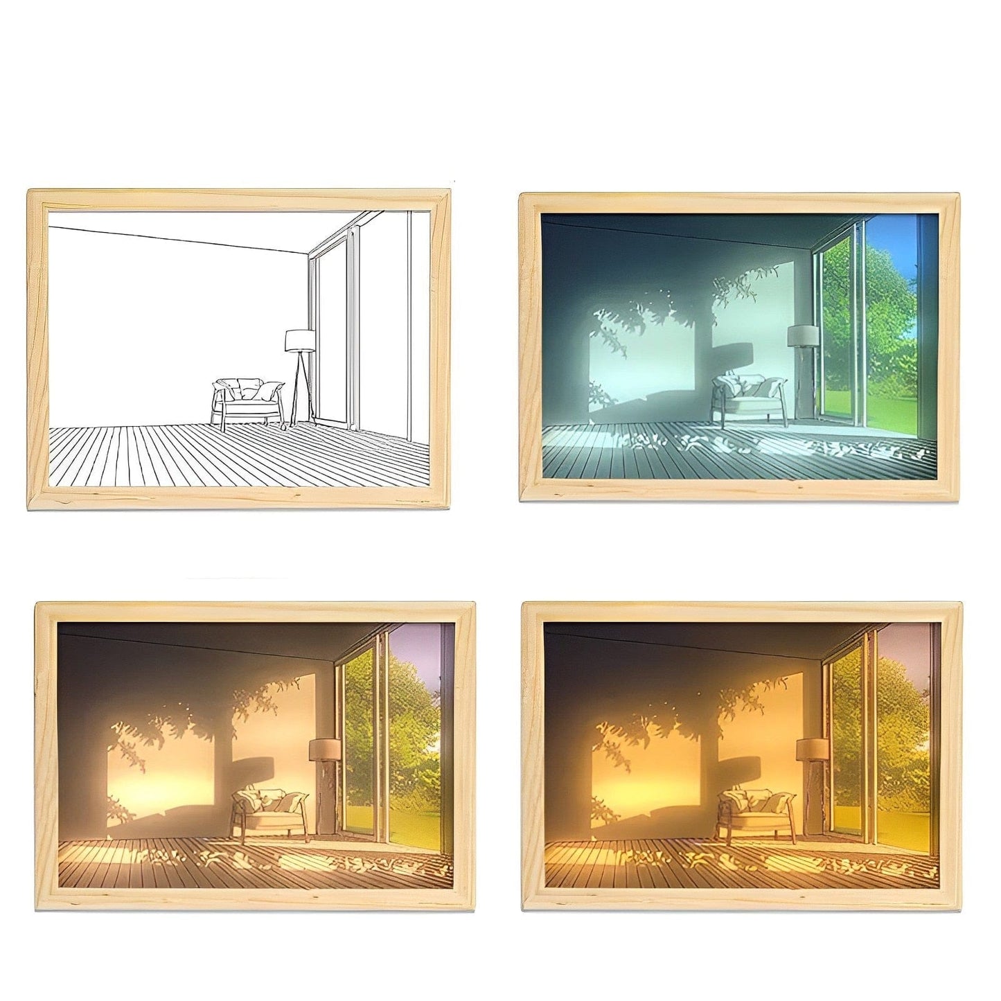 Luminous Landscapes Ljus Konst Dekor | Veska Minimalistisk rum