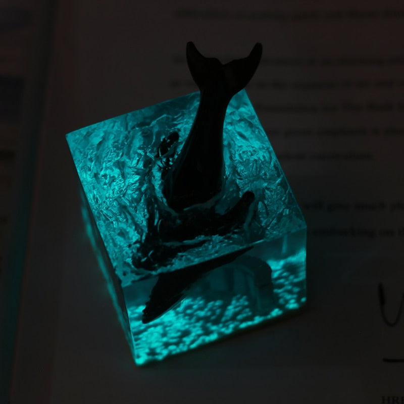 Luminous Ocean Whale Modern Resin Figurine | Veska