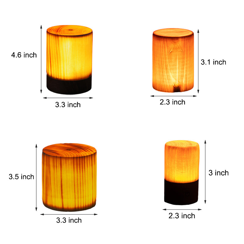 LumiWood – LED bordslampa med batteri och touchkontroll | Veska