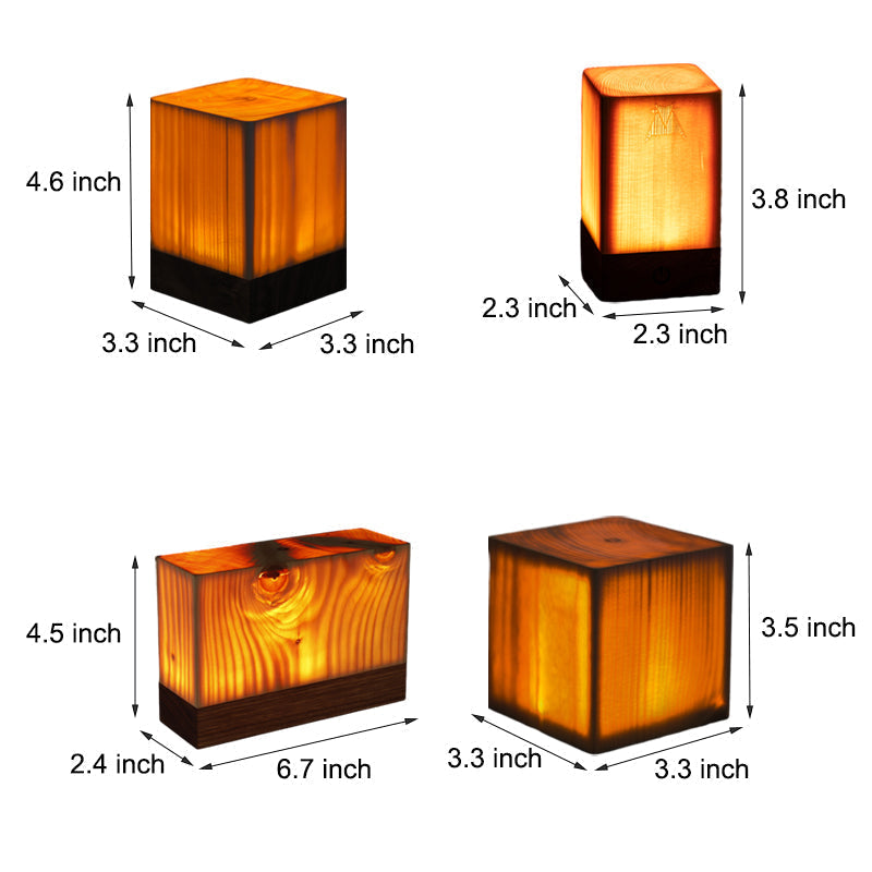 LumiWood – LED bordslampa med batteri och touchkontroll | Veska