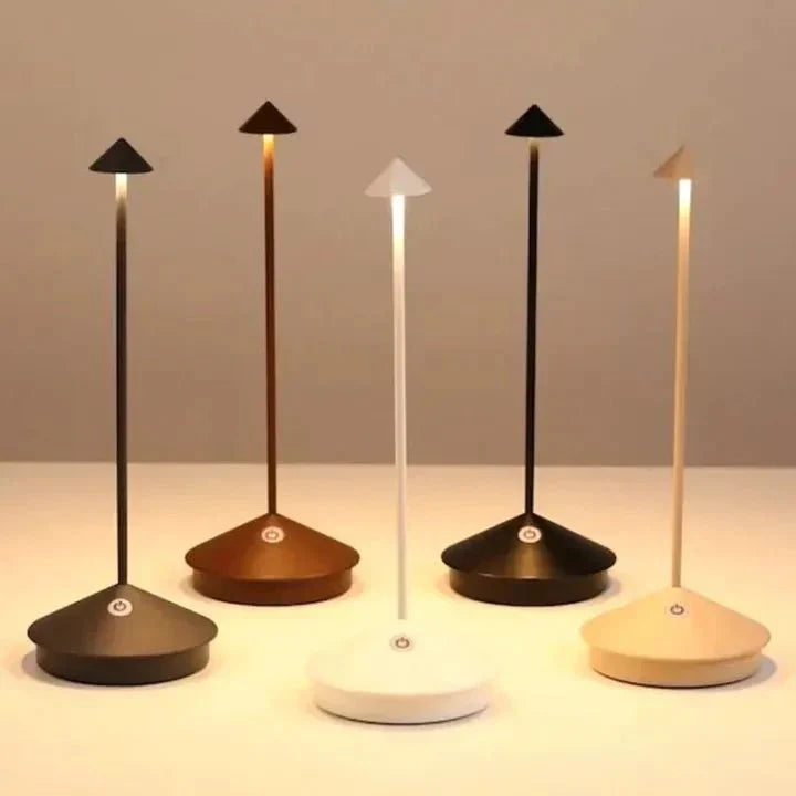 LumiZen Minimalist LED Bordslampa | Vattentät och dimbar trådlös belysning | Veska Grå