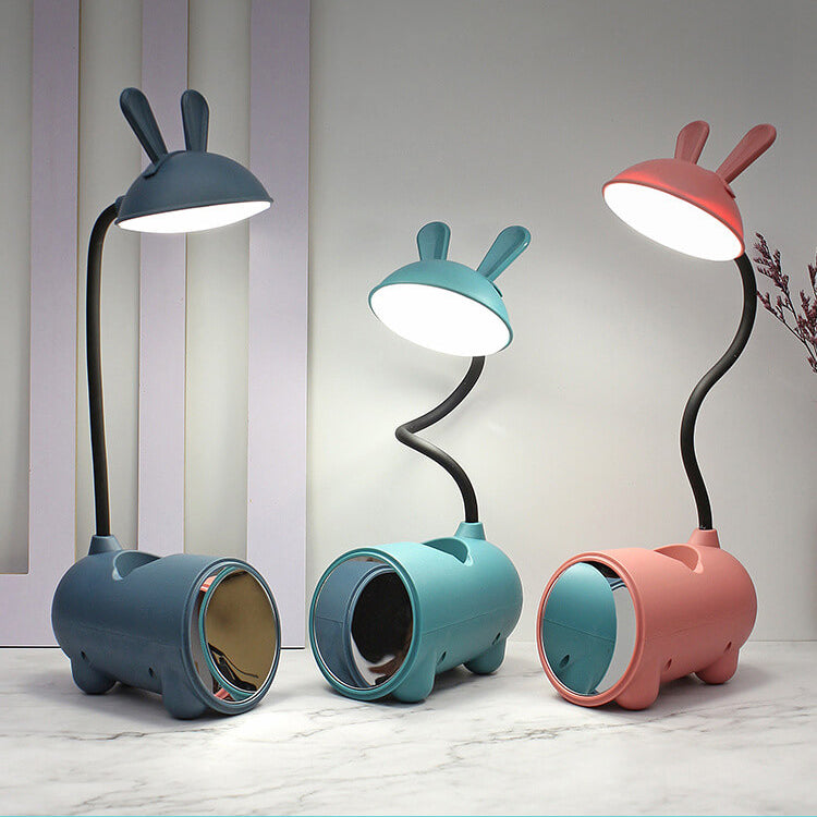 LumoBun Bordslampa – Söt LED Skrivbordslampa med Pennhållare och USB-anslutning | Veska Grön