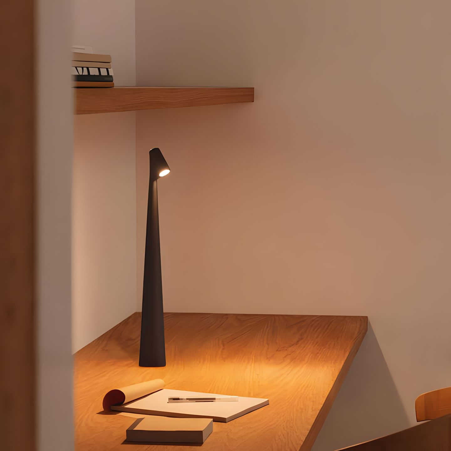 LunaSlim – Elegant Trådlamp med Justerbar Belysning Veska Svart