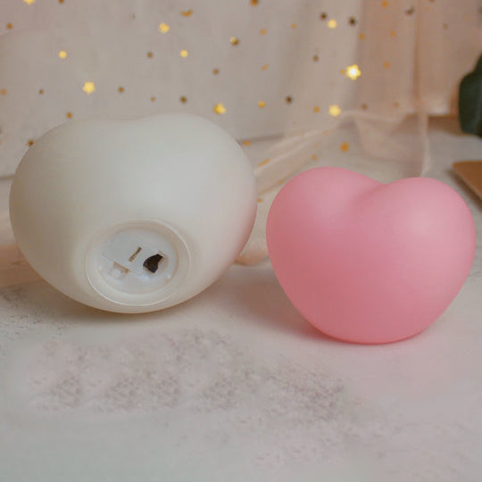 LuvSphere Silikon LED Nattljus | Hjärformad Design | Bordslampa | Varm Stämningsljus | Dekorativ | Veska