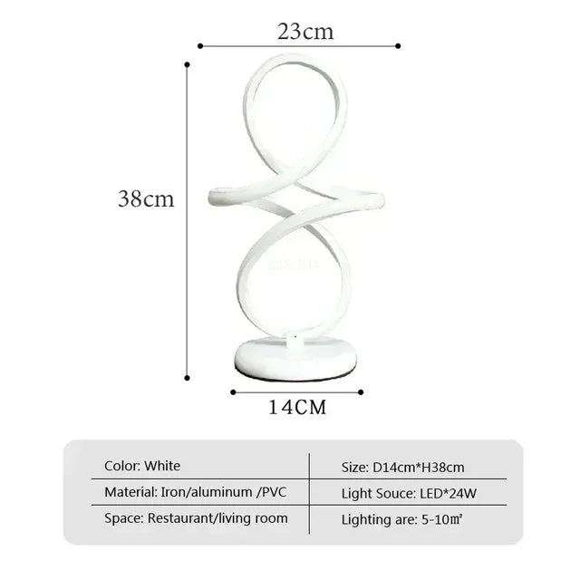 Luxe Lines Bordslampa | Veska Vit