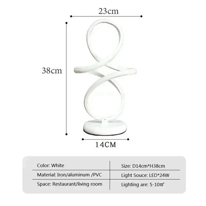 Luxe Lines Bordslampa | Veska Vit